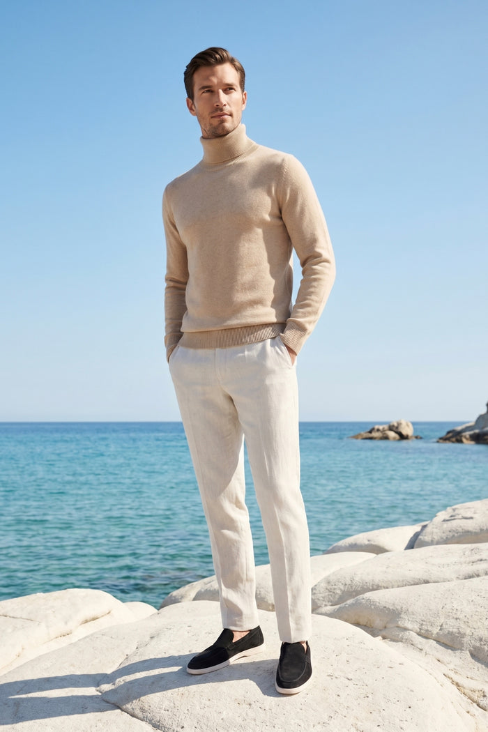 Avenzo Cashmere Turtleneck Beige