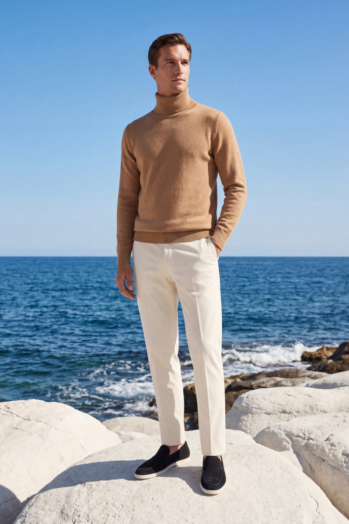 Avenzo Cashmere Turtleneck Brown