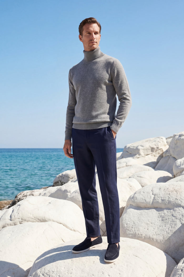 Avenzo Cashmere Turtleneck Grey