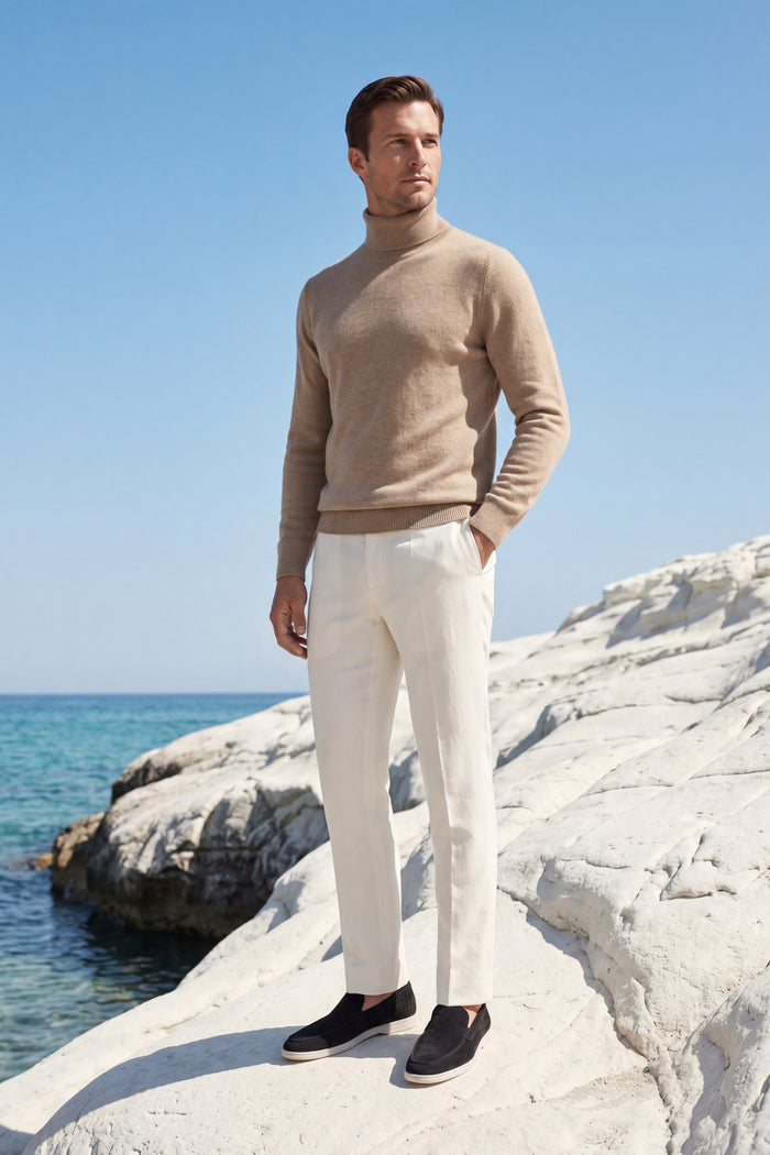 Avenzo Cashmere Turtleneck Taupe