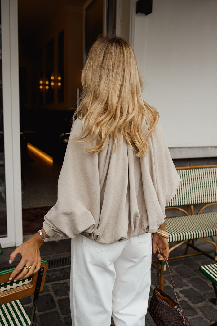 Beige Frederica jacket styled outfit