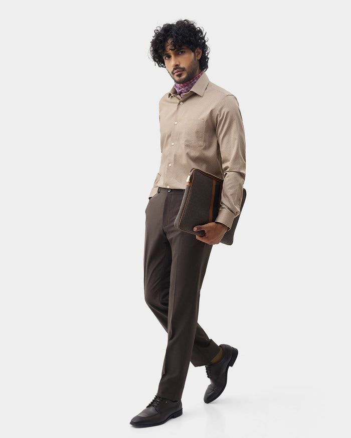 Beige Printed Shirt - Basis