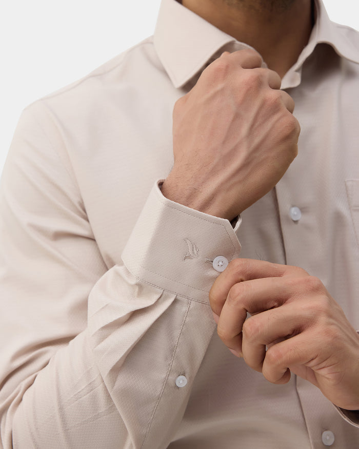 Beige Textured Shirt - Derek