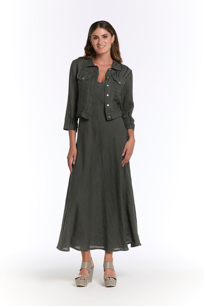 Best Fitting Cropped Jacket- Made in Italy Olive Jackets 91061_Carbon_Grey_2436-00_2