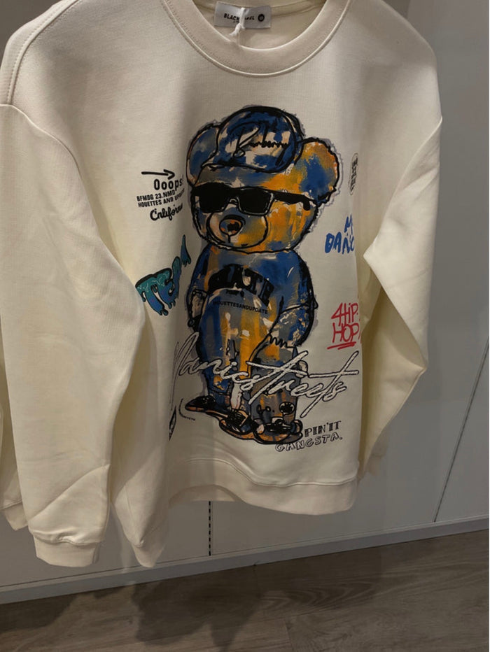 BLACK LABEL CREW NECK-TEEDY-CREAM(L906)