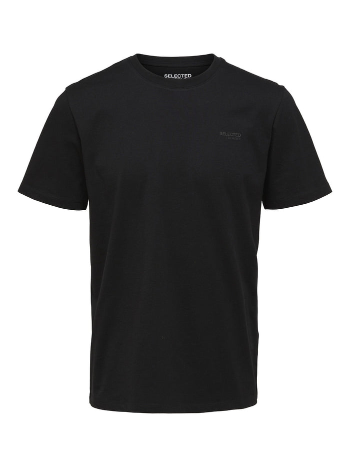 Black Logo Print Crew Neck T-shirt