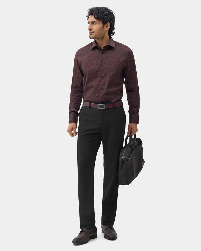 Black Technowaist Textured Trouser - Girard