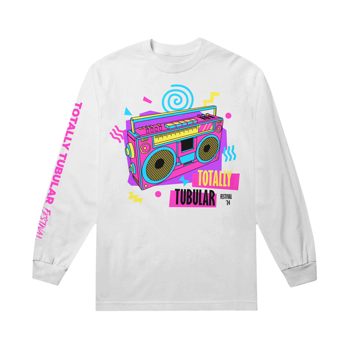 totally tubular festival Boombox - White Long Sleeve