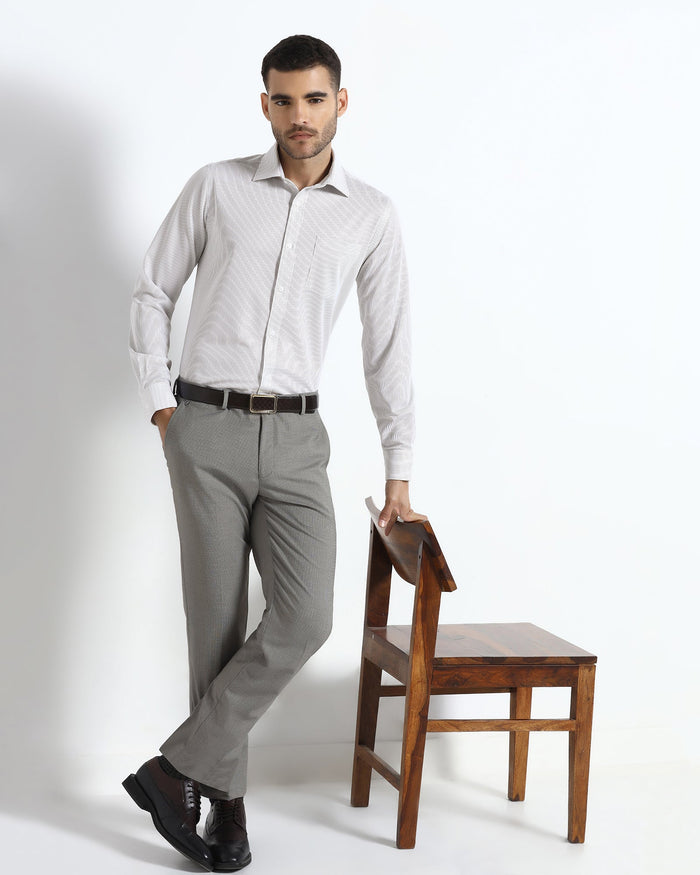 Brown Non Iron Stripe Shirt - Epic E