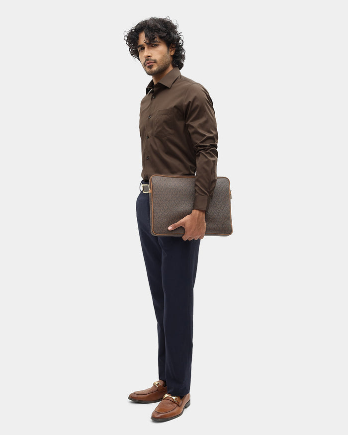 Brown Solid Shirt - Sylvia