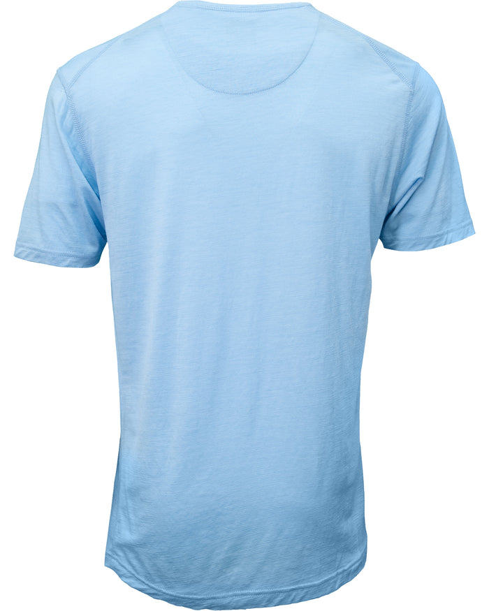 CASSIUS MERINO JERSEY CREW NECK T-SHIRT - BLUE