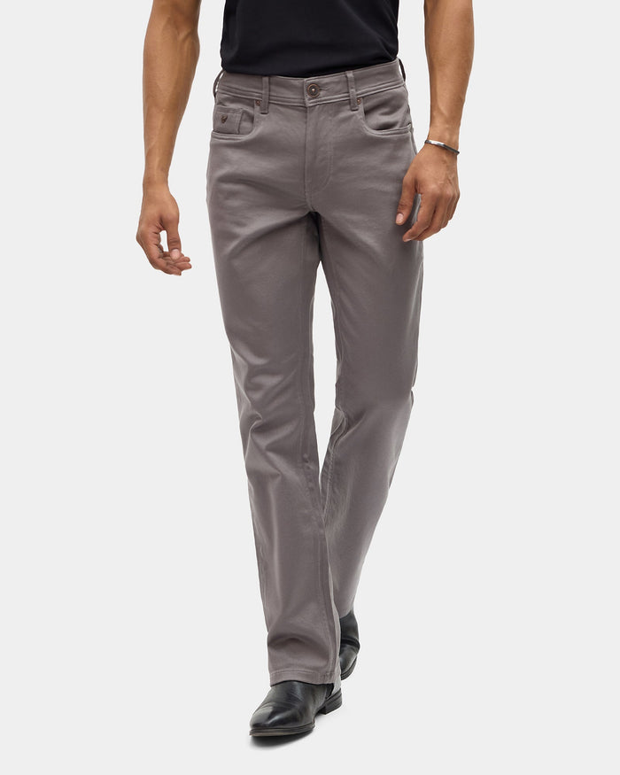 Charcoal Bleed Zero Straight Comfort Jeans - Abto