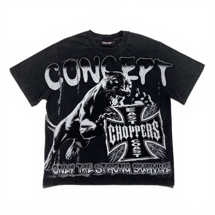 CONCEPT CFTEE_5 Survival" Tee - Black Wash