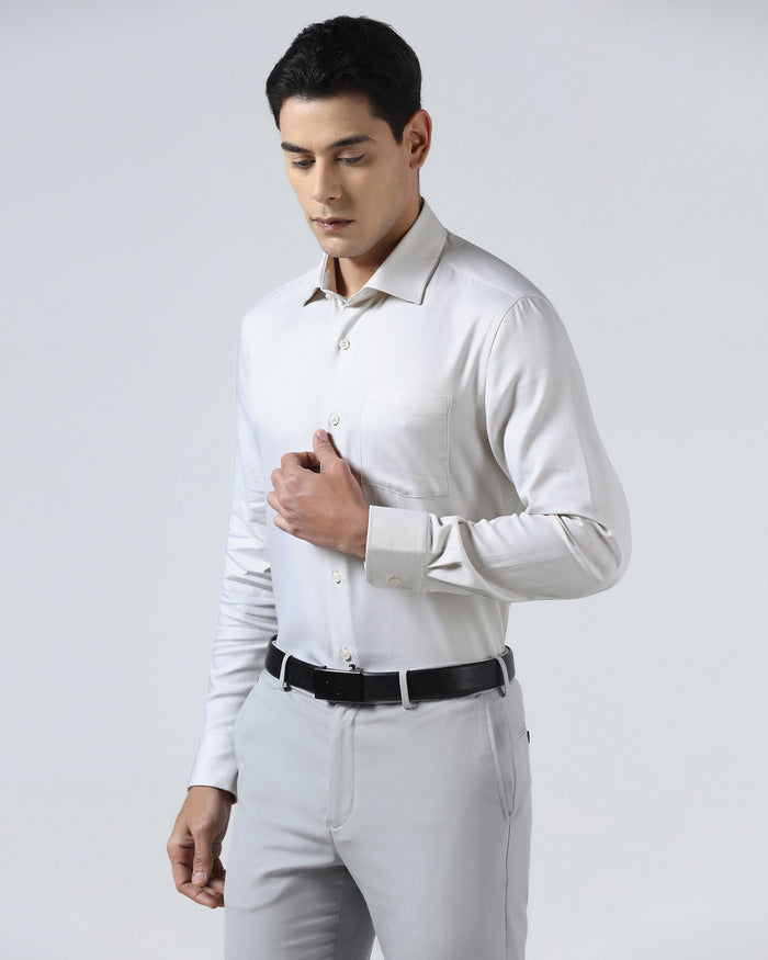 Cream Textured Shirt - Quinn