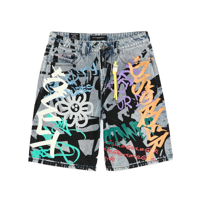 Cult of Individuality - Grunge Graffiti Shorts - Clique Apparel