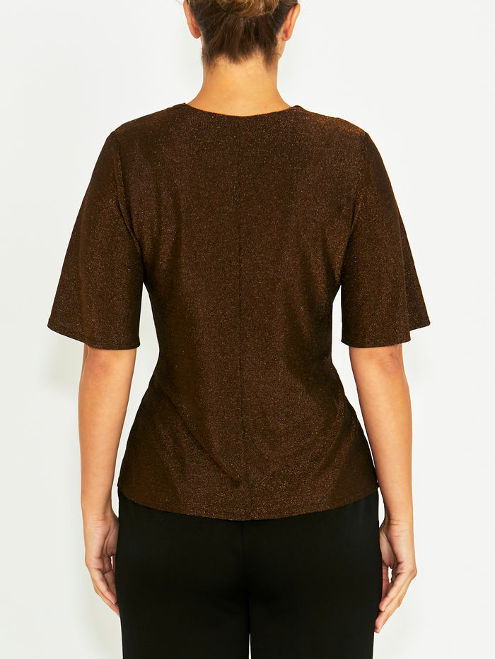 Dallas Bronze Lurex Top
