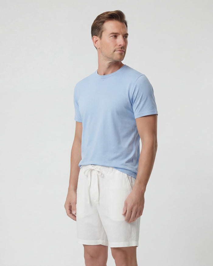 DEVONSHIRE LINEN SHORT - WHITE