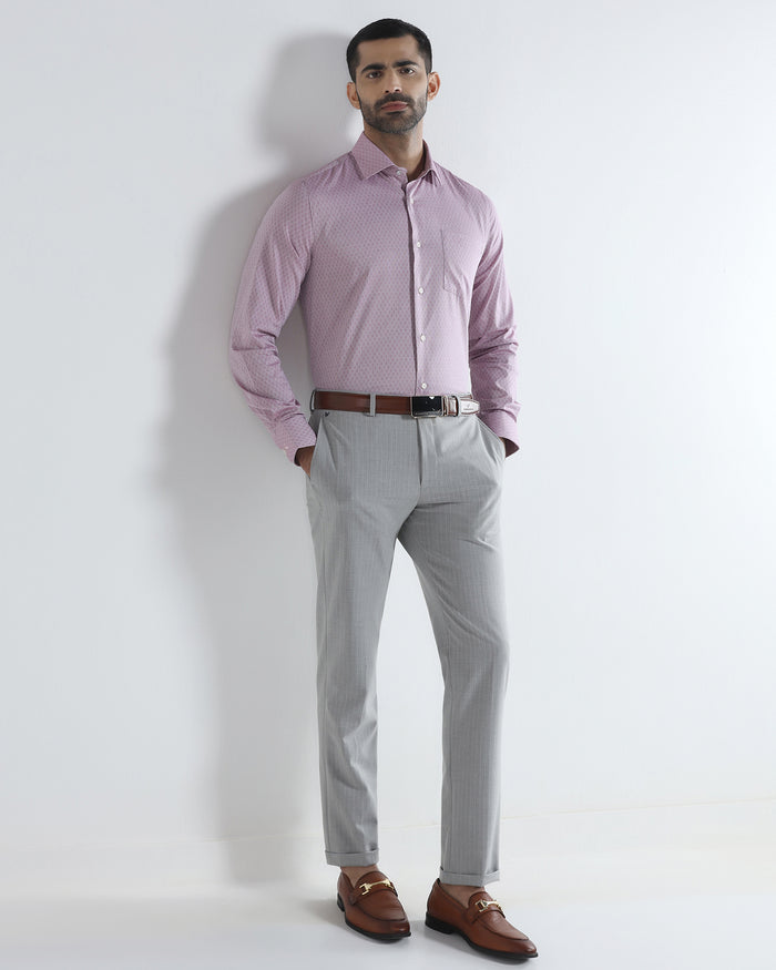 Dusty Pink Textured Shirt - Seon