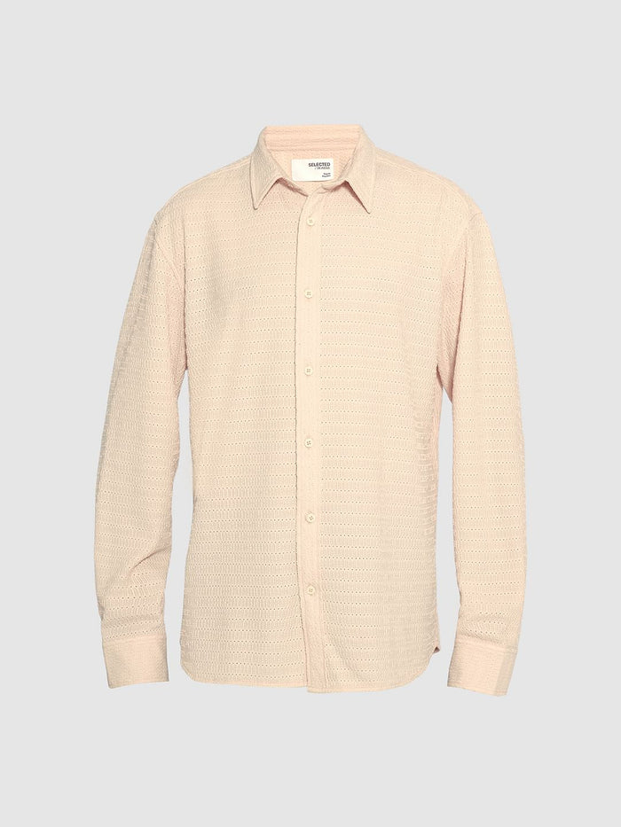 Ecru Textured Cotton Shirt