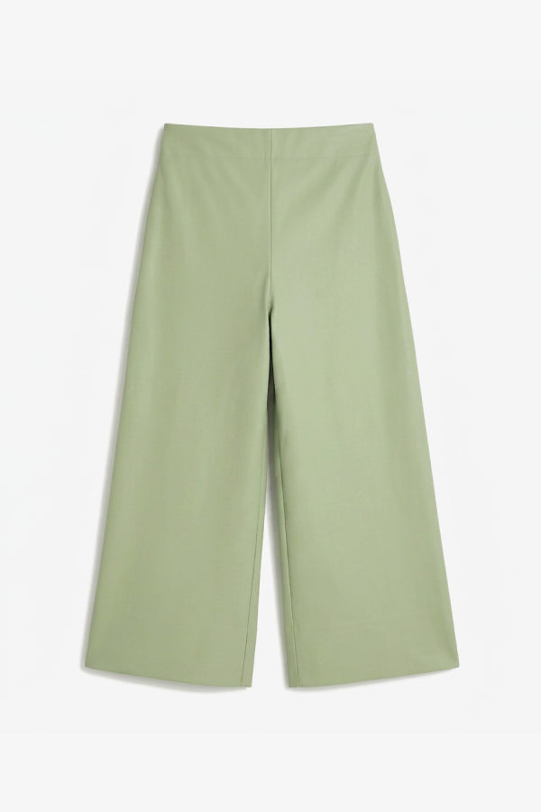 Green wide-leg pants on a white background | Exclude | Still