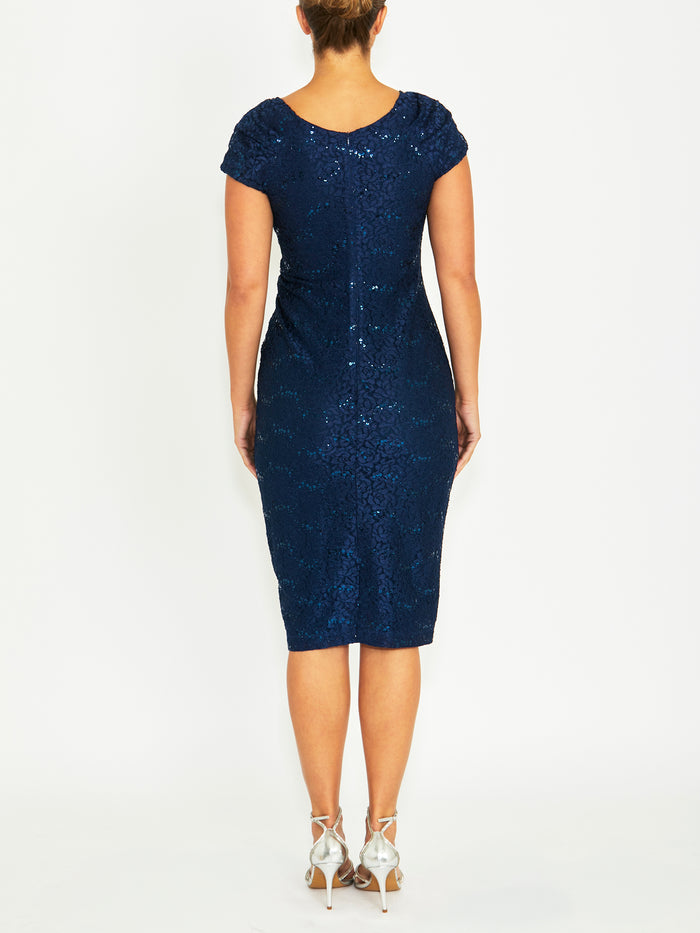 Elias Navy Lace Dress