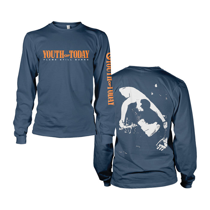 youth of today Flame Still Burns - Blue Long Sleeve