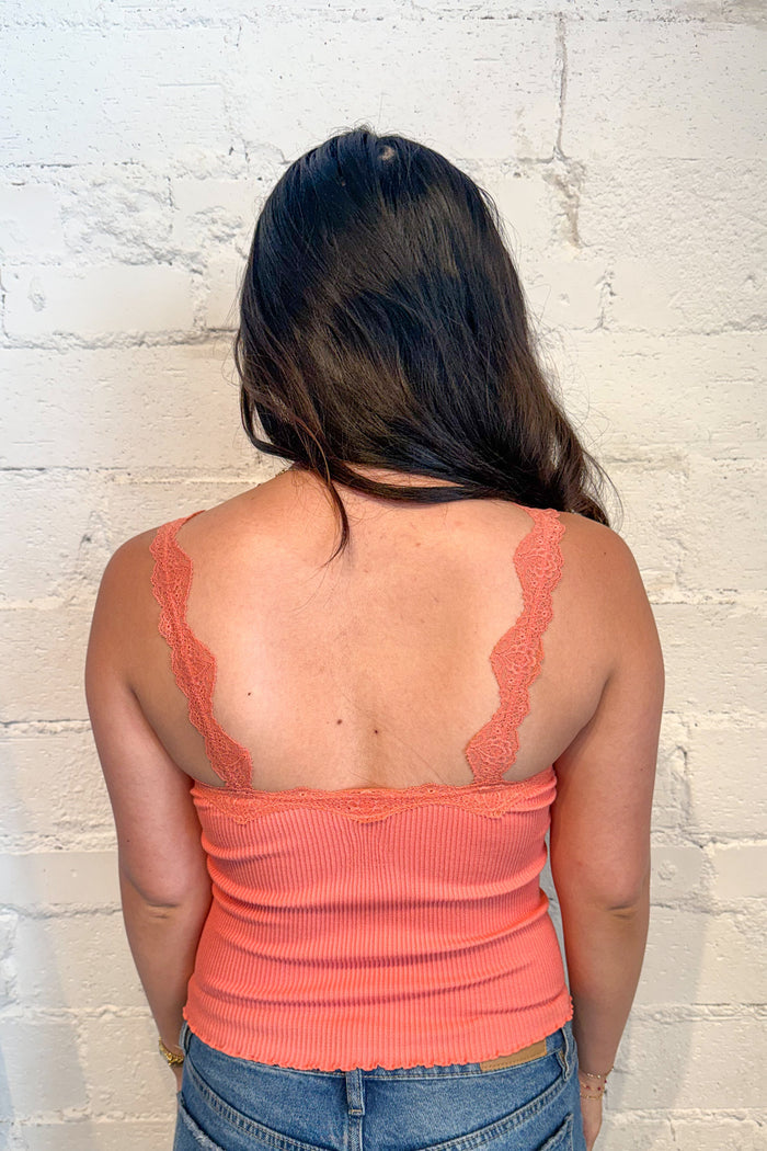 Coral Free People Spring Fever Cami, cami, camis, top, tops, dallas boutique, adeline boutique, boutique