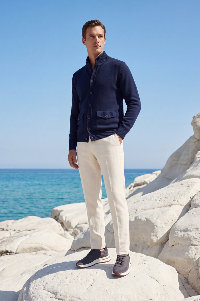Giotto Cashmere Cardigan Navy