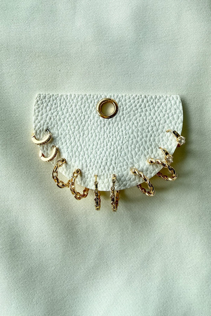 Gold and CZ Hoop Set, Earring Hoop Set, Earrings, Adeline Boutique, Dallas Boutique, Jewelry, Accessories