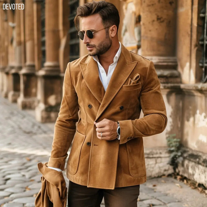 Goldfinch Blazer - SALE Tan - Nappa Suede