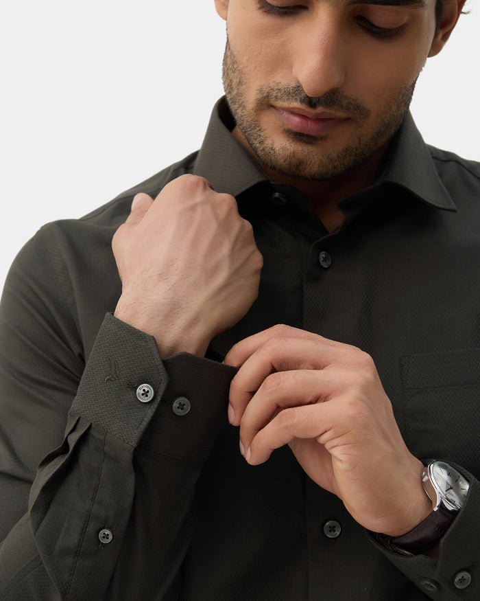 Green Textured Shirt - Derek
