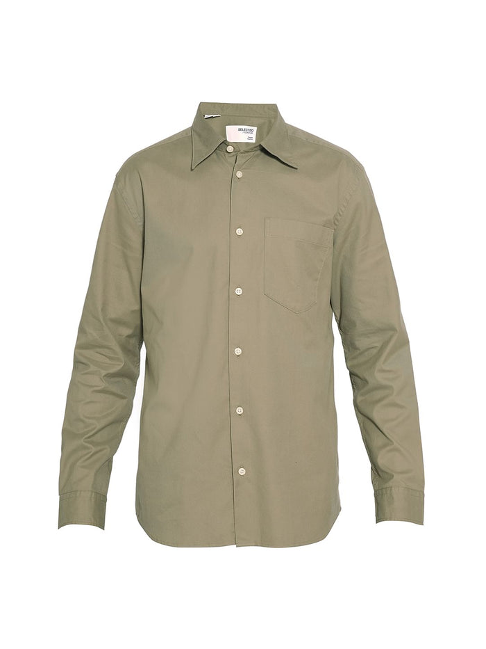 Green Twill Cotton Shirt