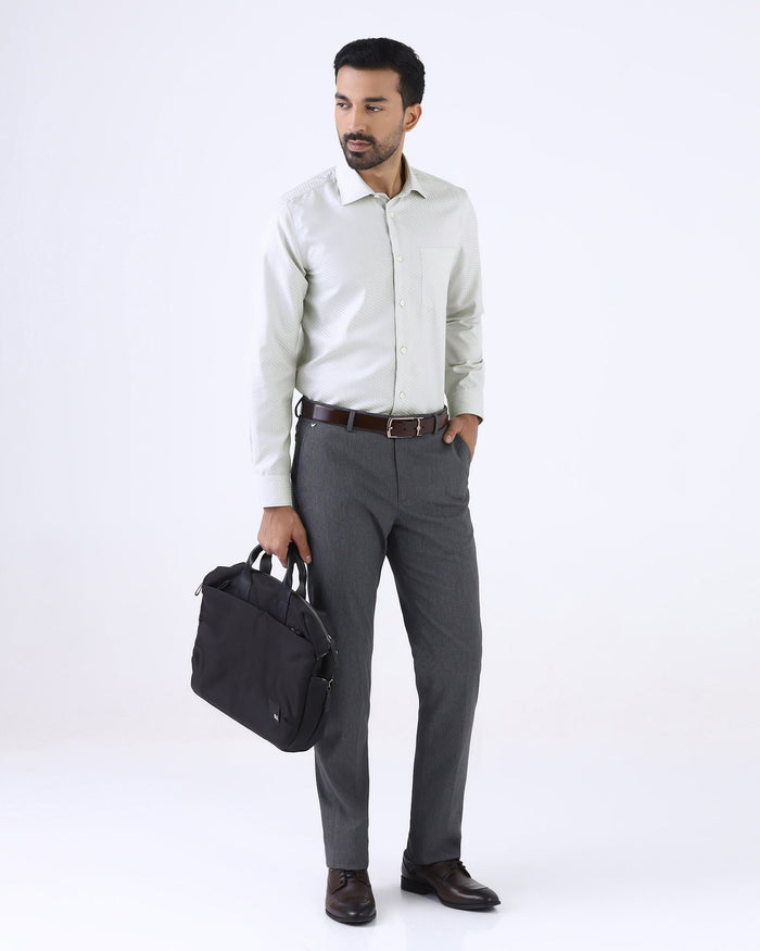 Grey Non Iron Textured Shirt - Esme
