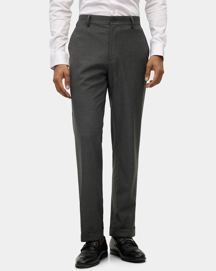 Grey Solid Trouser - Tony