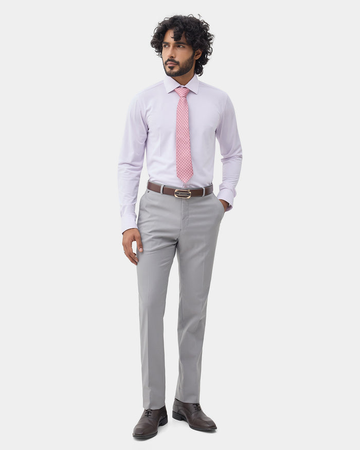 Grey Textured Trouser - Credor