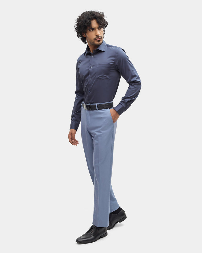 Greyish Blue Solid Shirt - Sylvia