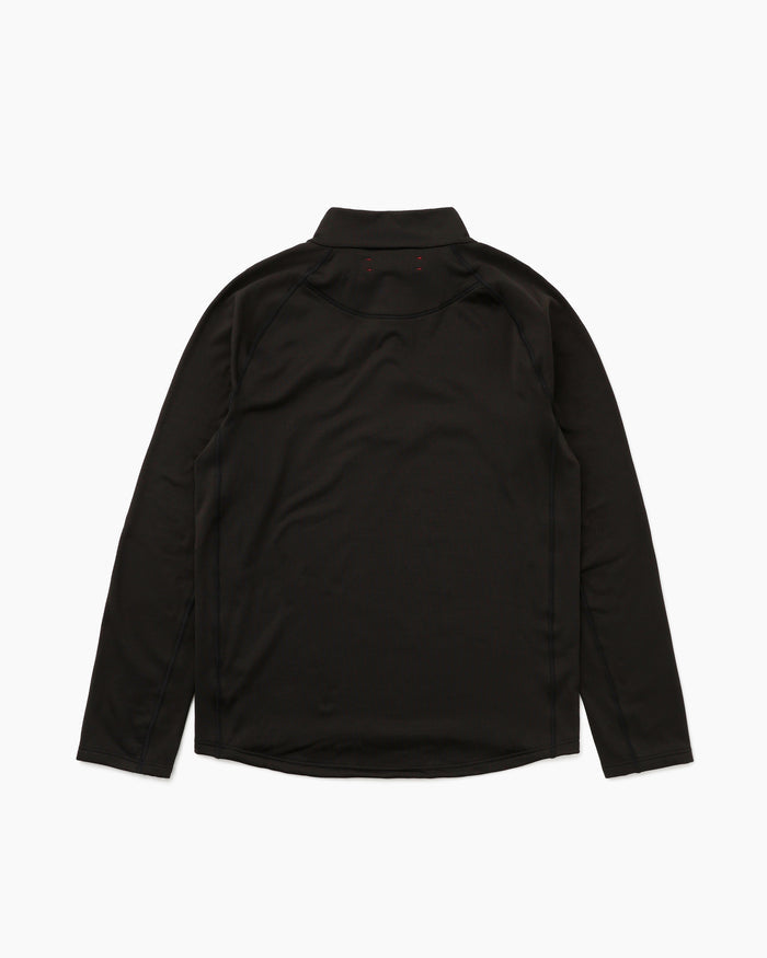 Half-Zip Grid Fleece Black