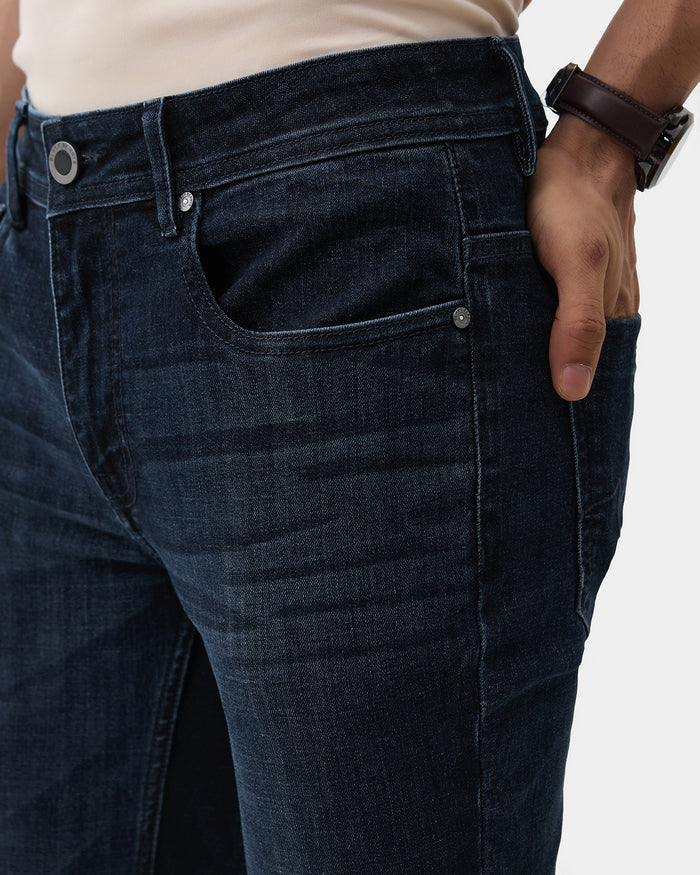 Indigo Superflex Skinny Cropped Jeans - Delvin