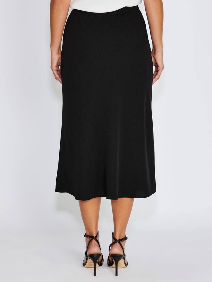 Liberty Black Bias Cut Skirt