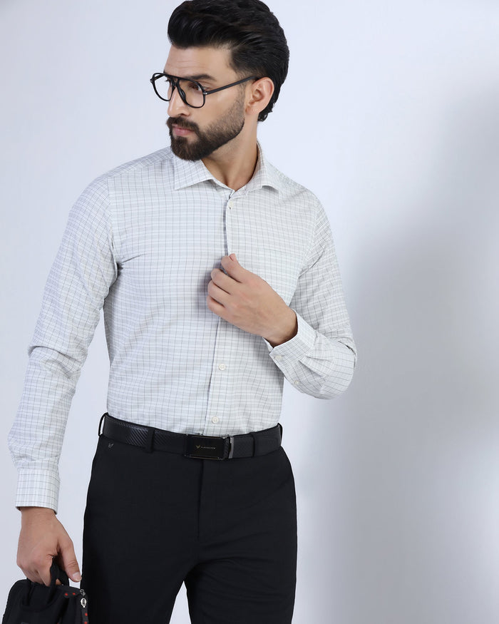 Light Grey Non Iron Check Shirt - Eloy