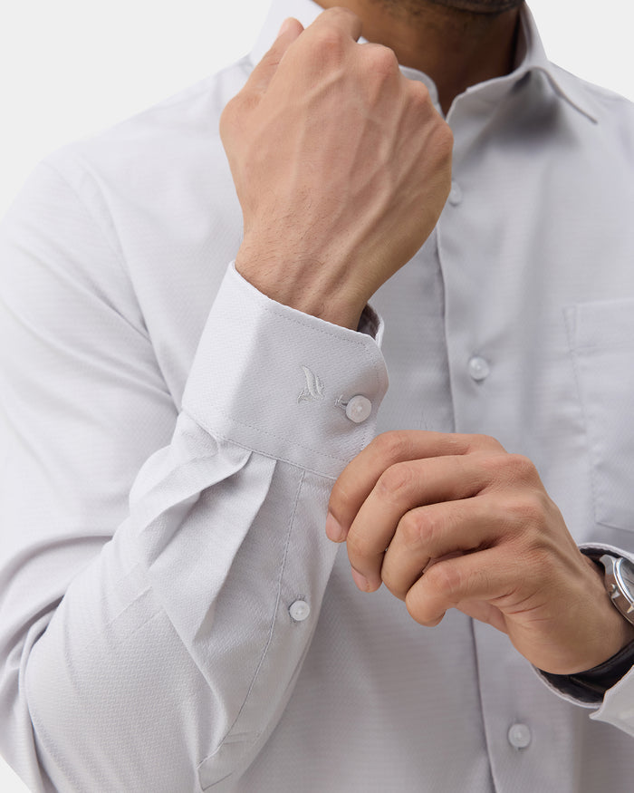 Light Grey Textured Shirt - Derek