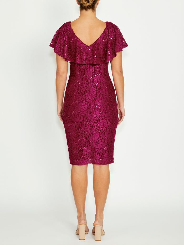Marisa Magenta Lace Dress