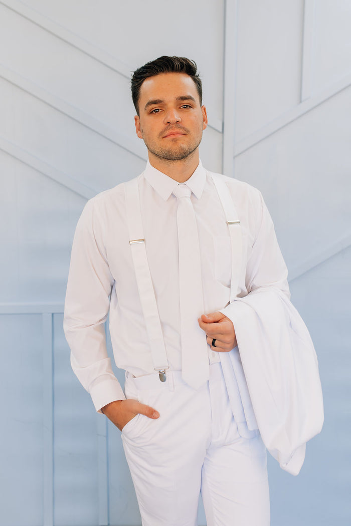 Men's White Suit-Slim Fit-CLOSEOUT