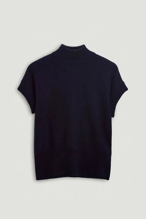 Navy blue turtleneck sweater on a light gray background | Grid | Exclude