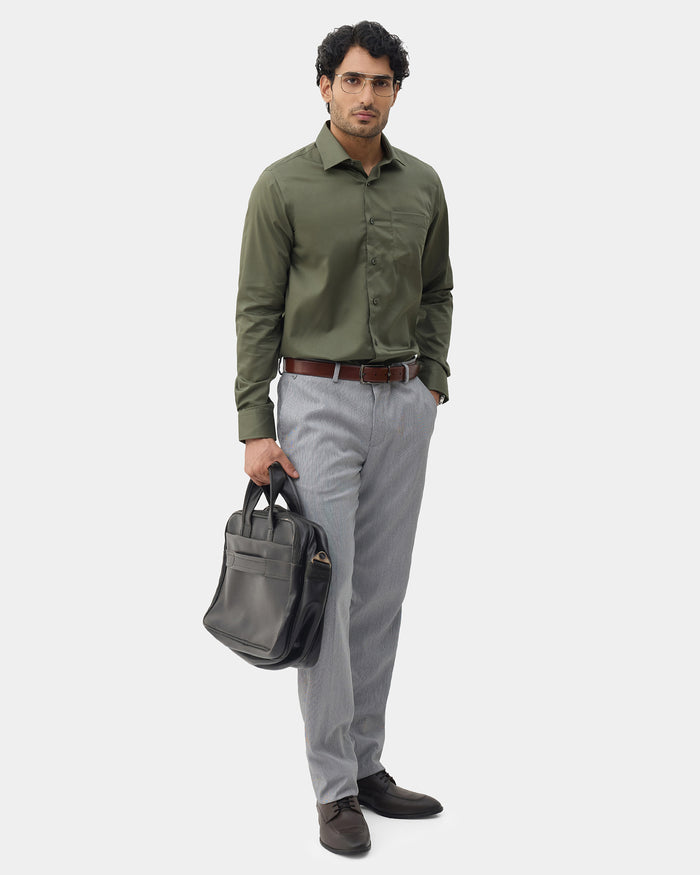 Olive Solid Shirt - Roger
