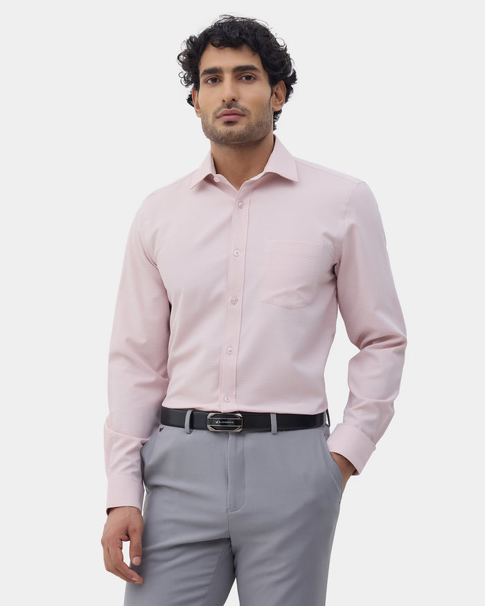 Peach Unwrinkle Textured Shirt - Sigma