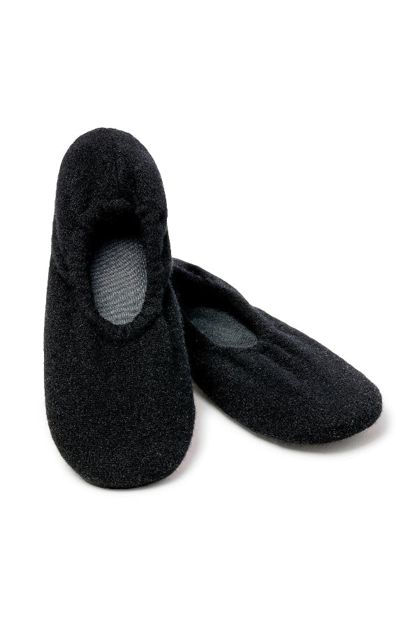Pair of black slippers on a white background | Still | Exclude