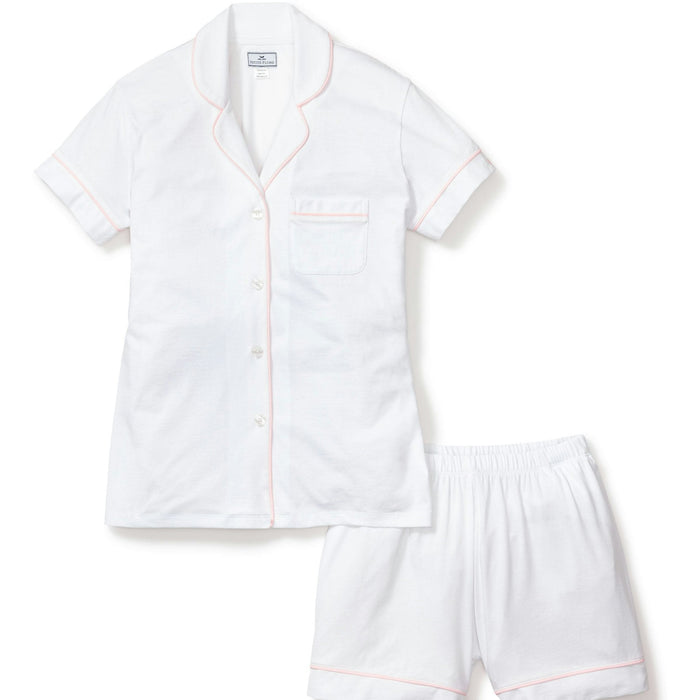 White with Pink Piping / XS
