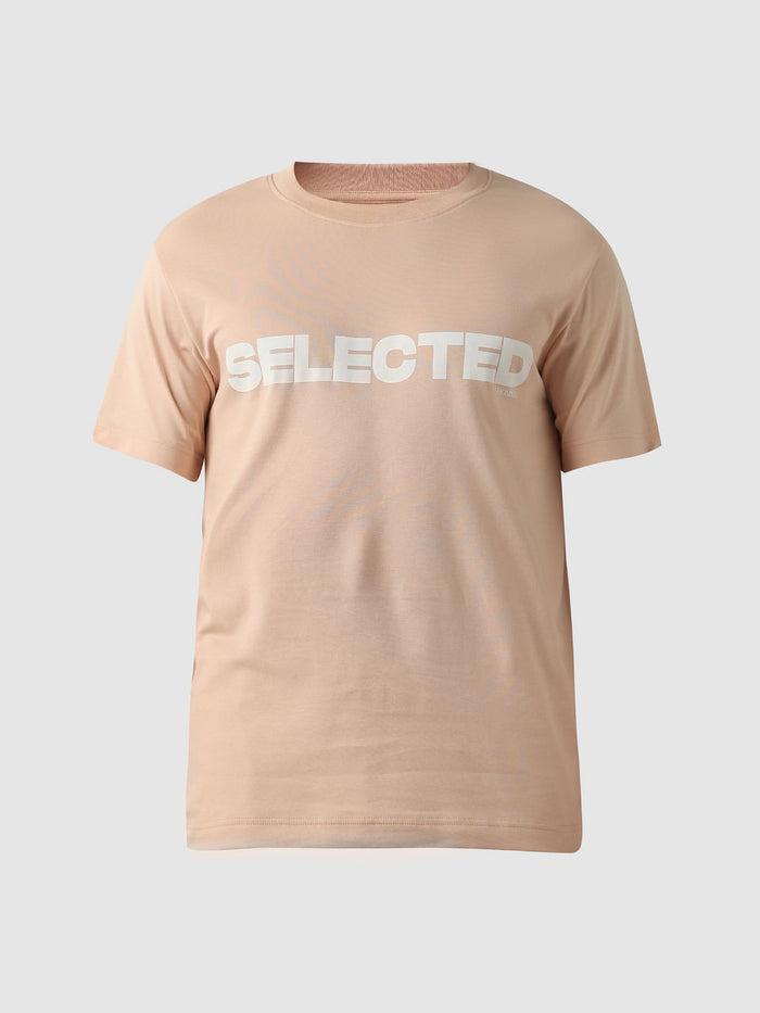 Pink Logo Print Crew Neck T-shirt