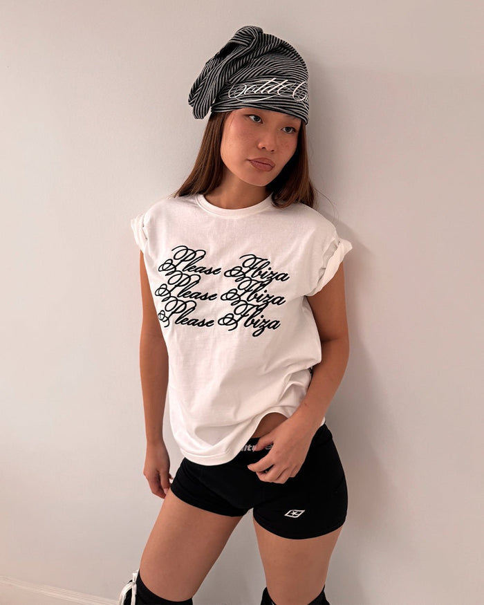 PLEASE IBIZA REGULAR TEE WHITE - Cold Culture